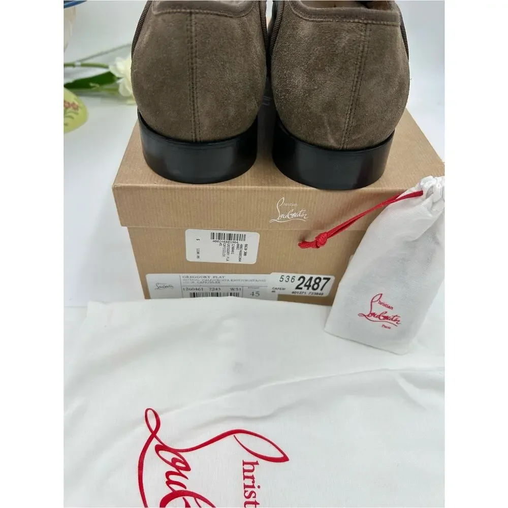 Men's Christian Louboutin,Greggo leather and fabric Oxford size 45 made in Italy